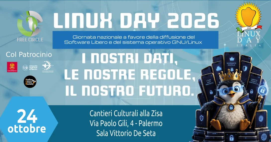 Copertina Linux Day 2026 organizzato da The Free Circle